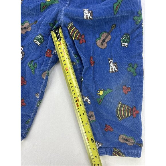 Vintage Boys Corduroy Pants Toddler 3T Blue Red Green Lot 80s 90s Hand Made - Picture 7 of 14